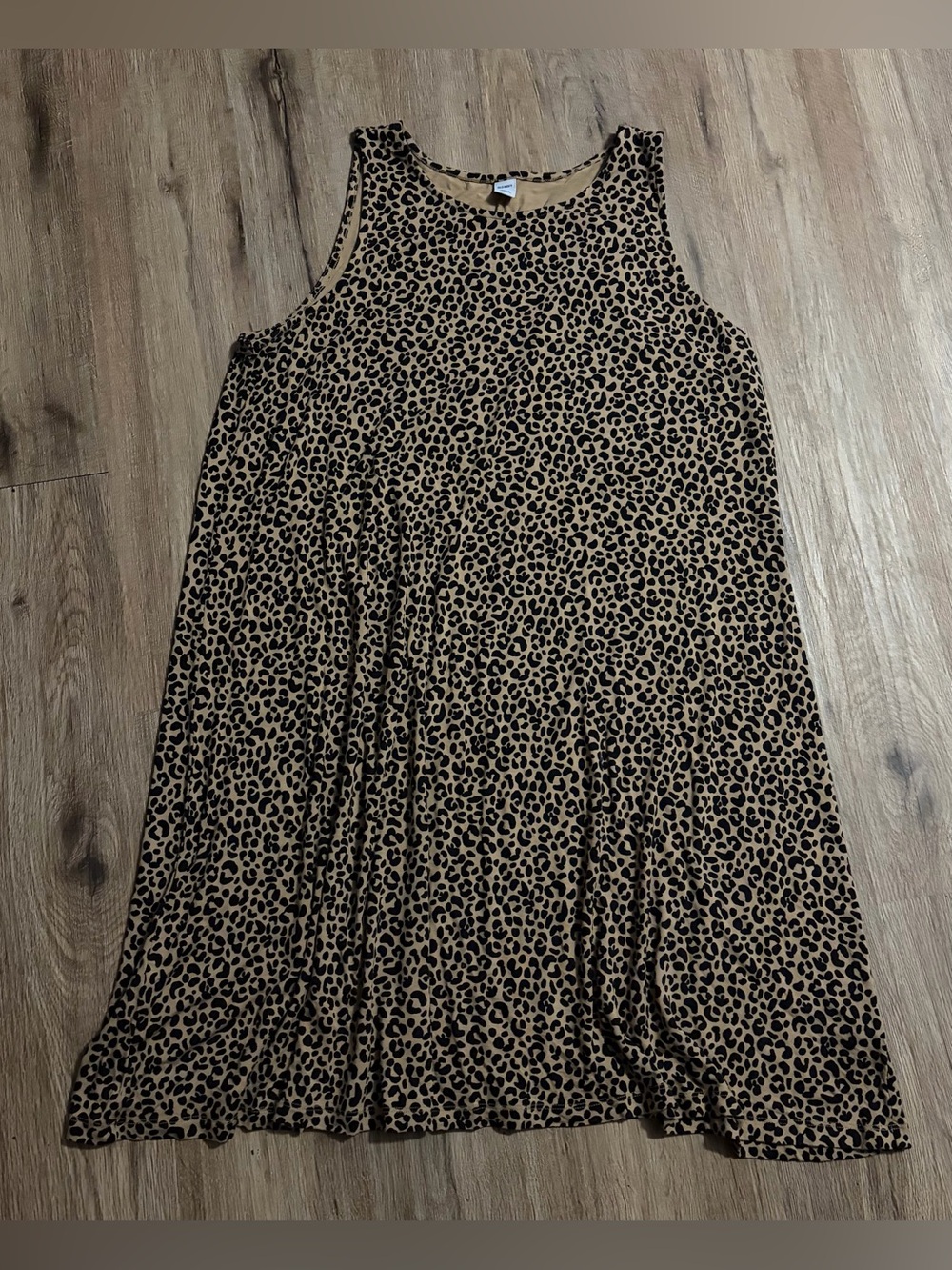 Old Navy - Leopard Print Sleeveless Swing Dress - Tan/Black - Size XL